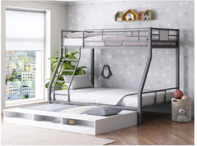 Двухъярусная кровать Гранада 1КВ (Дуб Айленд, Коричневый)